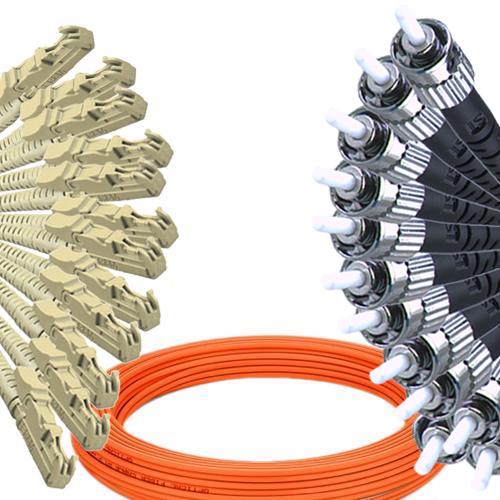 12 Fiber E2000/UPC to ST/UPC Patch Cord OM1 62.5/125 Multimode