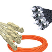 4 Fiber E2000/UPC to ST/UPC Patch Cord OM1 62.5/125 Multimode