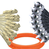 8 Fiber E2000/UPC to ST/UPC Patch Cord OM2 50/125 Multimode
