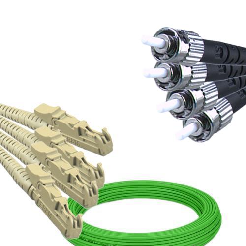 4 Fiber E2000/UPC to ST/UPC Patch Cord OM5 50/125 Multimode