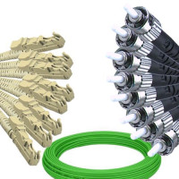 8 Fiber E2000/UPC to ST/UPC Patch Cord OM5 50/125 Multimode