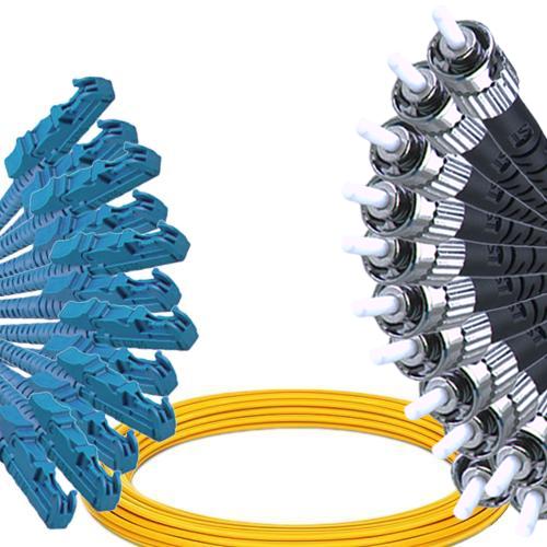 12 Fiber E2000/UPC to ST/UPC Patch Cord OS2 9/125 Singlemode