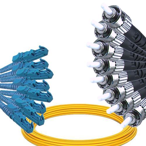 8 Fiber E2000/UPC to ST/UPC Patch Cord OS2 9/125 Singlemode