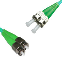 FC/APC to ST/APC Patch Cord OM3 50/125 Multimode Duplex