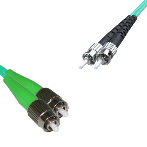 FC/APC to ST/UPC Patch Cord OM4 50/125 Multimode Duplex