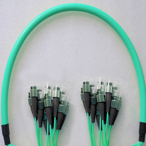 12 Fiber FC/UPC to FC/UPC Patch Cord OM3 50/125 Multimode
