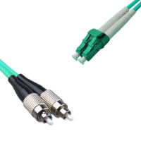 FC/UPC to LC/APC Patch Cord OM3 50/125 Multimode Duplex