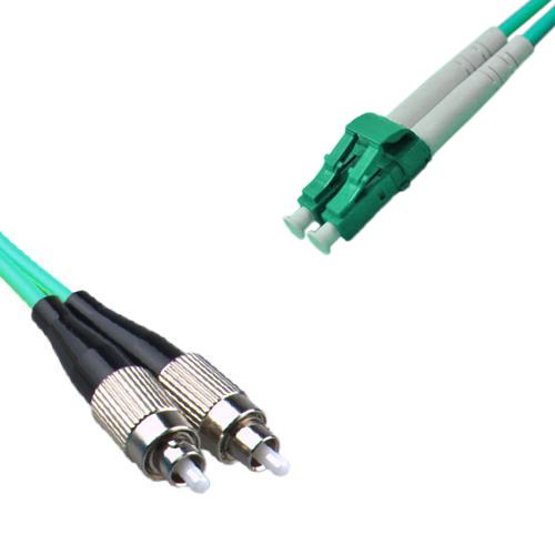 FC/UPC to LC/APC Patch Cord OM3 50/125 Multimode Duplex