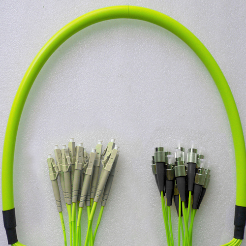 12 Fiber FC/UPC to LC/UPC Patch Cord OM5 50/125 Multimode