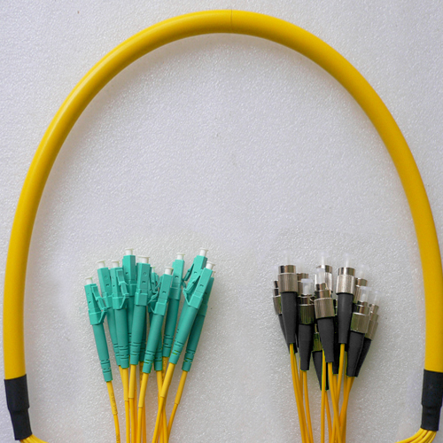 12 Fiber FC/UPC to LC/UPC Patch Cord OS2 9/125 Singlemode