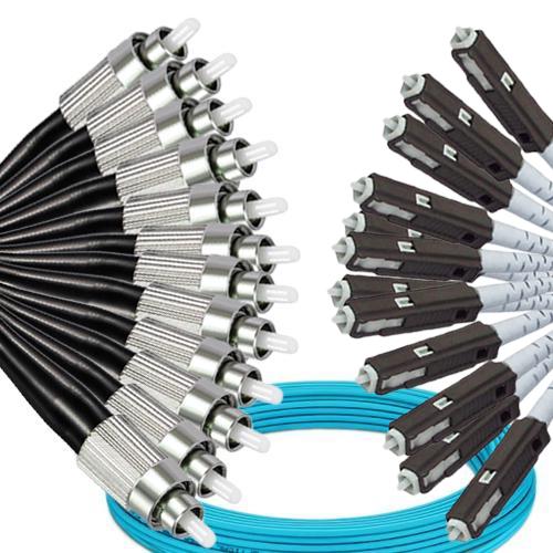 12 Fiber FC/UPC to MU/UPC Patch Cord OM4 50/125 Multimode