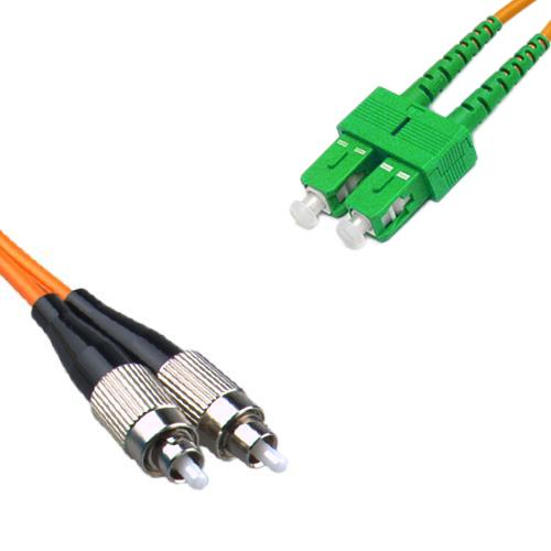 FC/UPC to SC/APC Patch Cord OM2 50/125 Multimode Duplex