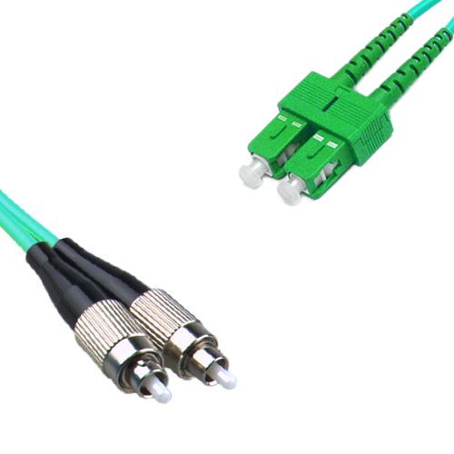 FC/UPC to SC/APC Patch Cord OM4 50/125 Multimode Duplex