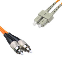 FC/UPC to SC/UPC Patch Cord OM1 62.5/125 Multimode Duplex