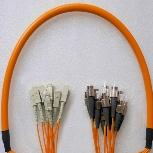 12 Fiber FC/UPC to SC/UPC Patch Cord OM2 50/125 Multimode