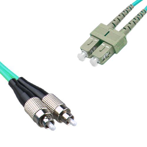 FC/UPC to SC/UPC Patch Cord OM4 50/125 Multimode Duplex