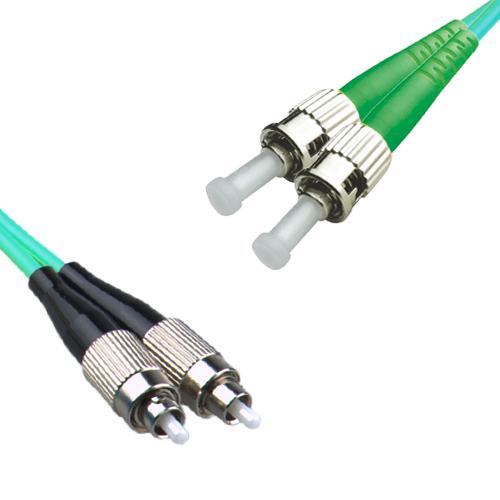 FC/UPC to ST/APC Patch Cord OM4 50/125 Multimode Duplex