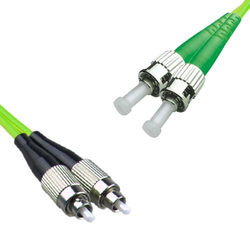 FC/UPC to ST/APC Patch Cord OM5 50/125 Multimode Duplex