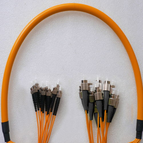 12 Fiber FC/UPC to ST/UPC Patch Cord OM1 62.5/125 Multimode