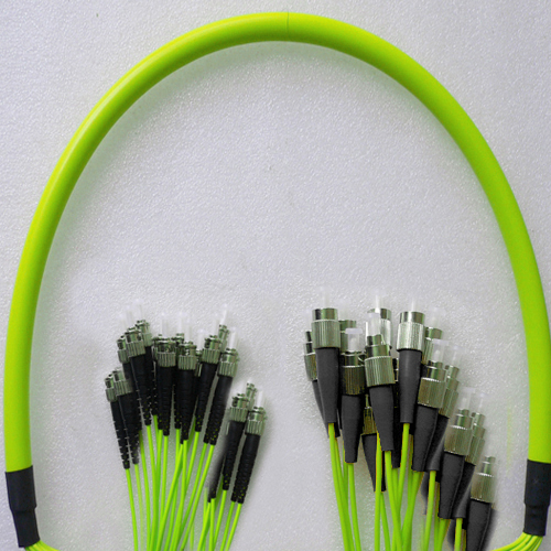 24 Fiber FC/UPC to ST/UPC Patch Cord OM5 50/125 Multimode