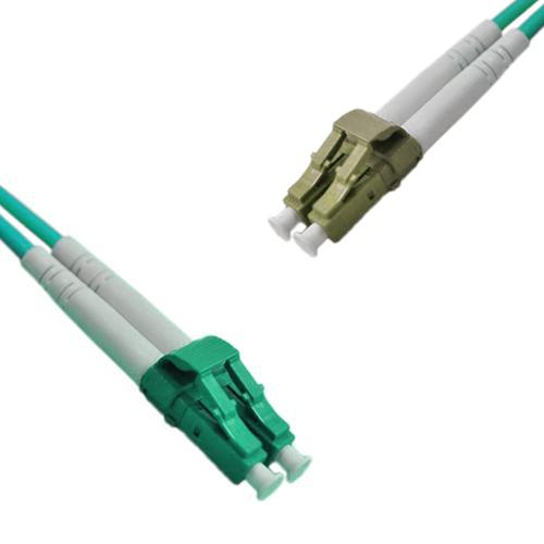 LC/APC to LC/UPC Patch Cord OM3 50/125 Multimode Duplex