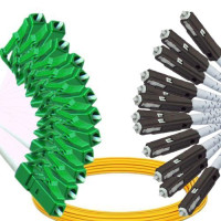 12 Fiber LC/APC to MU/UPC Patch Cord OS2 9/125 Singlemode