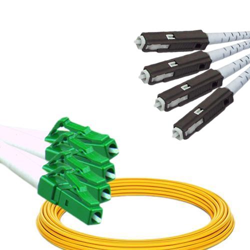 4 Fiber LC/APC to MU/UPC Patch Cord OS2 9/125 Singlemode