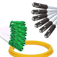 6 Fiber LC/APC to MU/UPC Patch Cord OS2 9/125 Singlemode