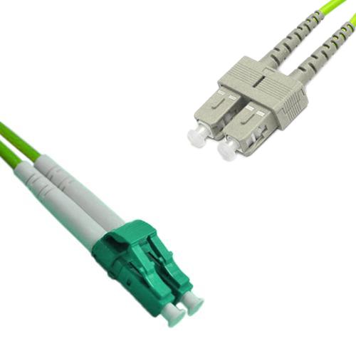 LC/APC to SC/UPC Patch Cord OM5 50/125 Multimode Duplex