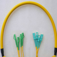 4 Fiber LC/APC to SC/UPC Patch Cord OS2 9/125 Singlemode