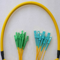 8 Fiber LC/APC to SC/UPC Patch Cord OS2 9/125 Singlemode