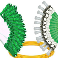 12 Fiber LC/APC to ST/APC Patch Cord OS2 9/125 Singlemode