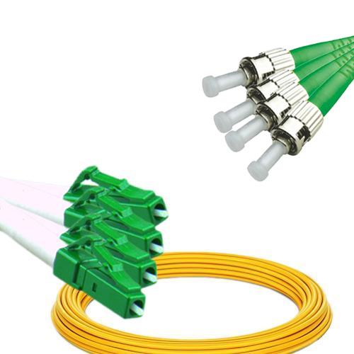 4 Fiber LC/APC to ST/APC Patch Cord OS2 9/125 Singlemode
