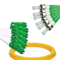6 Fiber LC/APC to ST/APC Patch Cord OS2 9/125 Singlemode