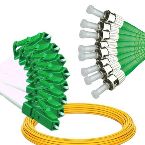 8 Fiber LC/APC to ST/APC Patch Cord OS2 9/125 Singlemode