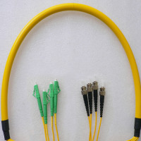 4 Fiber LC/APC to ST/UPC Patch Cord OS2 9/125 Singlemode