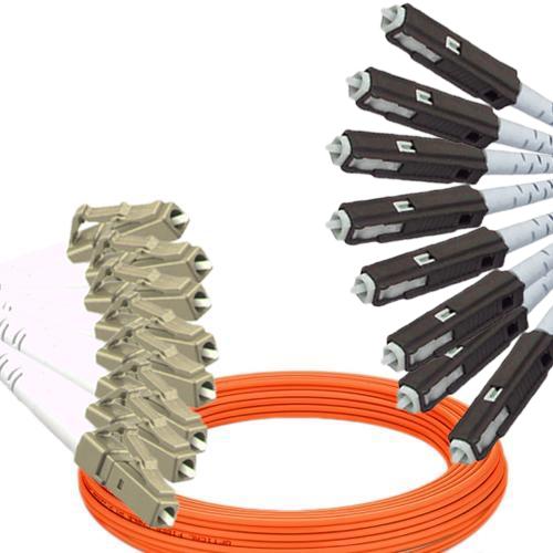 8 Fiber LC/UPC to MU/UPC Patch Cord OM1 62.5/125 Multimode