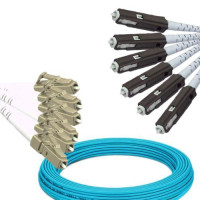6 Fiber LC/UPC to MU/UPC Patch Cord OM3 50/125 Multimode