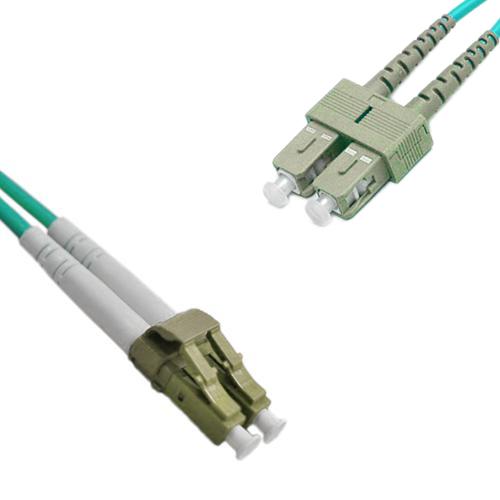LC/UPC to SC/UPC Patch Cord OM3 50/125 Multimode Duplex