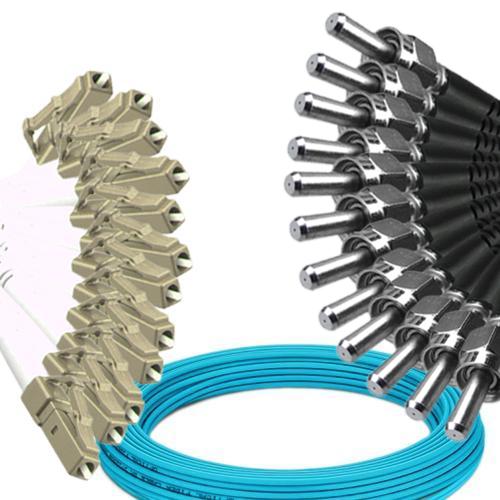 12 Fiber LC/UPC to SMA905/UPC Patch Cord OM4 50/125 Multimode