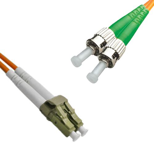 LC/UPC to ST/APC Patch Cord OM2 50/125 Multimode Duplex