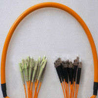 12 Fiber LC/UPC to ST/UPC Patch Cord OM2 50/125 Multimode