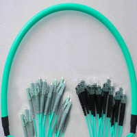 24 Fiber LC/UPC to ST/UPC Patch Cord OM3 50/125 Multimode