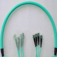 4 Fiber LC/UPC to ST/UPC Patch Cord OM4 50/125 Multimode