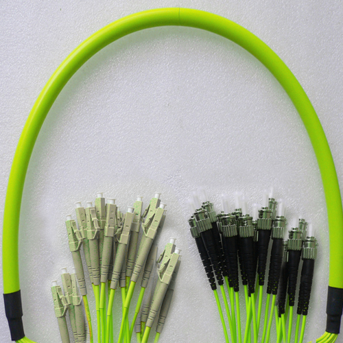 24 Fiber LC/UPC to ST/UPC Patch Cord OM5 50/125 Multimode