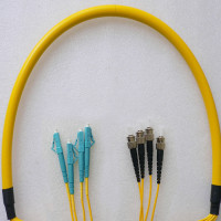4 Fiber LC/UPC to ST/UPC Patch Cord OS2 9/125 Singlemode