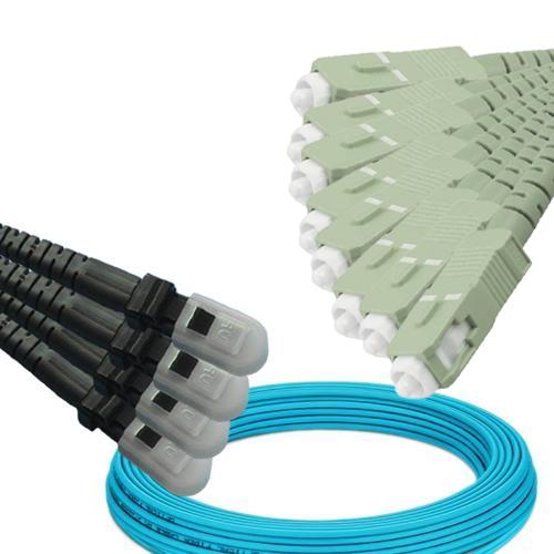 8 Fiber MTRJ/UPC to SC/UPC Patch Cord OM3 50/125 Multimode