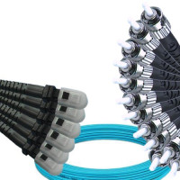 12 Fiber MTRJ/UPC to ST/UPC Patch Cord OM3 50/125 Multimode