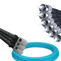 6 Fiber MTRJ/UPC to ST/UPC Patch Cord OM3 50/125 Multimode