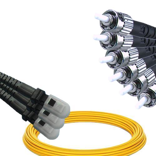 6 Fiber MTRJ/UPC to ST/UPC Patch Cord OS2 9/125 Singlemode